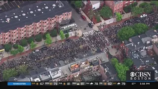 Protesters Walk Through Boston Streets Sunday Evening