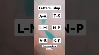 letters I ship #foryou