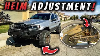 How to Adjust Trailforged Heim HD Steering Kit Drag link on Jeep WJ