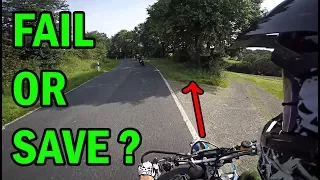 Supermoto racing on unknown road - ALMOST CRASH !!