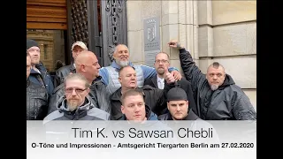 Tim K.  vs Sawsan Chebli Beleidigungsprozess  Amtsgericht Berlin 27.02.2020 O-Töne und Impressionen