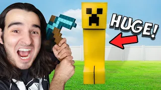 Building A Giant Golden Minecraft Creeper!