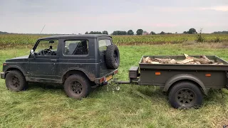 i bought an old military trailer for the suzuki samurai.