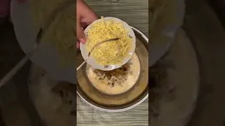 Пирог из теста фило, с грибами, сыром и курицей