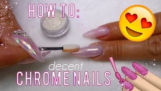 Mirror Powder /Dezente Chrome Nägel mit Design | Trendnails