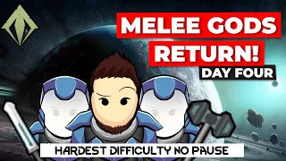 RimWorld Anomaly Melee Only! | 500% Difficulty, No Pause Day 4 [Melee Gods Return!]
