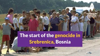 The start of the genocide in Srebrenica, Bosnia