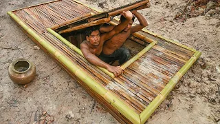 Building A Shelter Cave Undergrounds Bath Pools With Swimming Pools [Full Video]