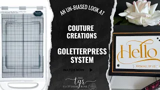 Is Couture Creations GoLetterPress Good? Does It Compare to Spellbinders BetterPress?  Let's See!