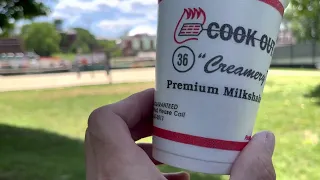 Epic blueberry milkshake from cookout - in Charlottesville Virginia - June 2022 - by Dan Gritsko