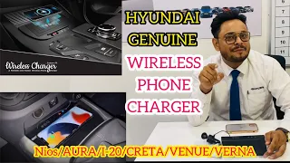 Hyundai Genuine Wireless Mobile Charger🔌 For i10Nios/AURA/CRETA/VENUE/VERNA/I-20@SagarSehgalVLogs