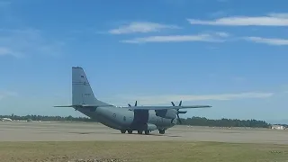 RAAF C-27J SPARTAN taxing to the Runway at Christchurch to head for Naiper Airport