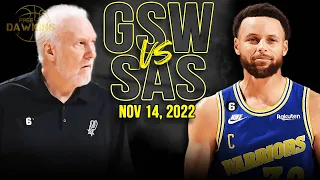 Golden State Warriors vs San Antonio Spurs Full Game Highlights | Nov 14, 2022 | FreeDawkins