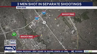 San Jose police investigating two shootings that injured two men