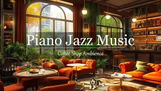 Fresh Rainy Morning with Jazz Relaxing Music for Happy Moods ☕Cozy Coffee Ambience & Rainy Sounds