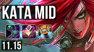 KATARINA vs LUX (MID) | 15/0/2, Legendary, 6 solo kills, 900+ games | BR Master | v11.15