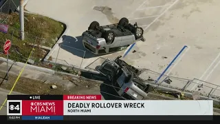 Deadly rollover crash in North Miami