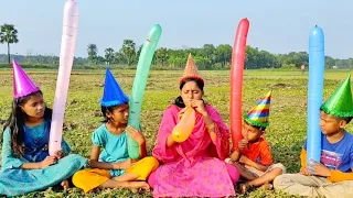 outdoor fun with Rocket Balloon and learn colors for kids by I kids episode -108.