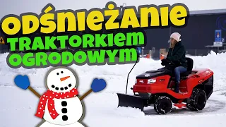 Traktorek ogrodowy AL-KO z pługiem do śniegu :: Traktor.com.pl