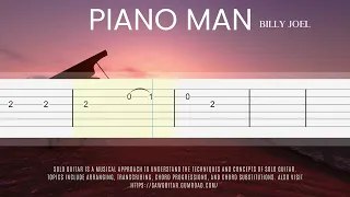 Piano Man - Billy Joel | EASY Guitar Lessons TAB - Guitar Tutorial