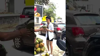 Beating the Mumbai heat one sip at a time 🥥 Shanaya Kapoor makes a coconut water s...#shanayakapoor