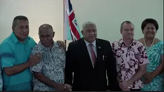 Fijian Prime Minister officiates at the opening of the Captain Stan Brown Boxing Gymnasium