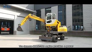 Wheel excavator Hydraulic mini excavator JG100S 6-13Ton capacity