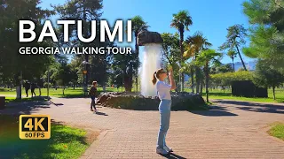 Where to walk in Batumi? 4K 60 FPS Walking tour in georgian city of Batumi in sunny morning