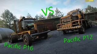 SnowRunner Pacific P12 vs P16 | Battle of Biggest Trucks