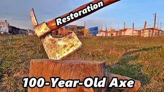 Battle Axe Restoration From 100-Year-Old Battle Axe / Relaxing Restoration