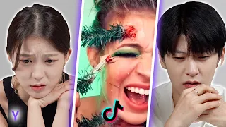 Korean Guy&Girl React To TikTok ‘Removal of Special Effects (SFX)’ for the first time | Y