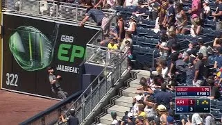 ARI@SD: Myers out after fan interference, call stands