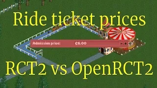 RCT2 - Ride ticket prices explained part 2 + new calculator