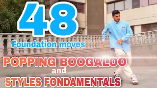 48 of BASIC MOVES in POPPING BOOGALOO DANCE and STYLES that a popper needs to know | ALIREZA SONIC