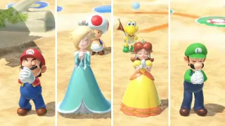 Mario Party Superstars Yoshi's Tropical Island Daisy vs Rosalina , Mario & Luigi