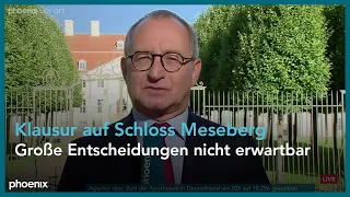 Erhard Scherfer zum zweiten Tag der Klasurtagung auf Schloss Meseberg am 31.08.22