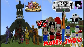 Five Night's at Freddy's [FNAF 2] VS MOKEY'S SHOW Sr Pelo Addon BETA 5 [Parra-Todo] Minecraft PE