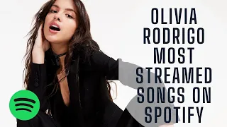 OLIVIA RODRIGO MOST STREAMED SONGS ON SPOTIFY (APRIL 13, 2022)