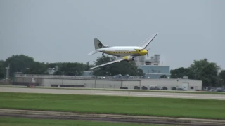 Insanely Low DC-3 Passes (and One-Wheeled Landing) at EAA Airventure 2017!