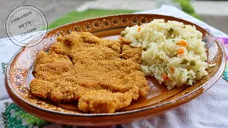 ¡Milanesas De Pollo Y Sopa de Arroz Como De Restaurante!