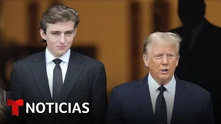 Donald Trump habla del posible debut político de su hijo Barron | Noticias Telemundo