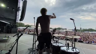 angeles and demons live at riot fest. tosh drum cam