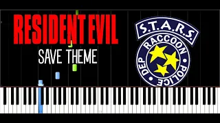 Safe Heaven (Save Theme) - Resident Evil OST / Synthesia Piano Tutorial