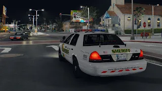 GTA5 - Police Car at night - CineREALISM 3 (2023 graphic mod)