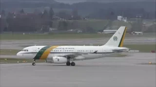 (WEF 2018) Brazilian Air Force Airbus VC-1 (A319) at Zürich-Kloten with live ATC