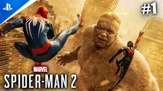 SPIDER-MAN 2 PS5 Gameplay Walkthrough Part 1 - The Sandman Boss Fight