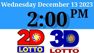 Pcso Lotto Result Today 2pm December 13 2023 | Lotto Result Today Swertres Ez2