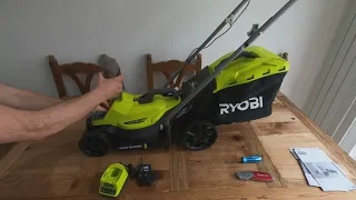 Ryobi One + Cordless 18v - 33cm Lawn Mower & 25cm Grass Trimmer  Review - Unboxing