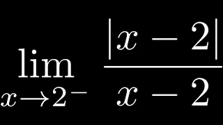 How to Compute a One Sided Limit with an Absolute Value