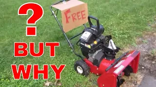 Can It Be Saved? Free Snow Blower,